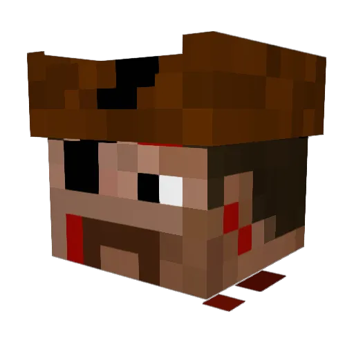 Victarrow Minecraft avatar head, 3D render
