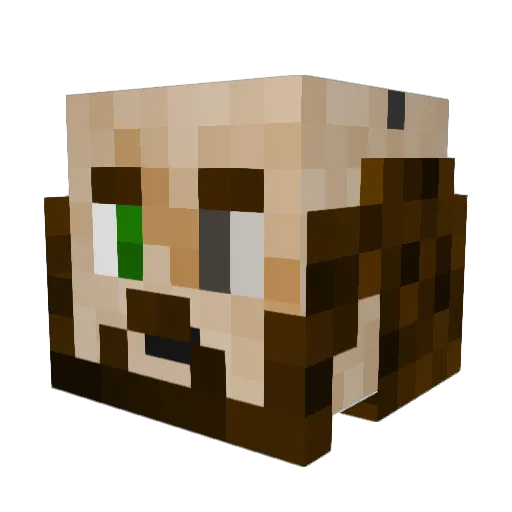Victhall Minecraft avatar head, 3D render
