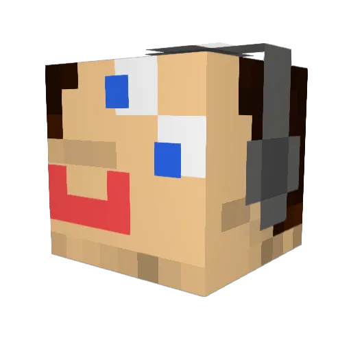 Victhoe Minecraft avatar head, 3D render