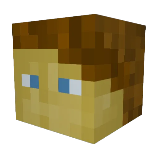Victim109 Minecraft avatar head, 3D render