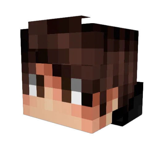 Victim310 Minecraft avatar head, 3D render