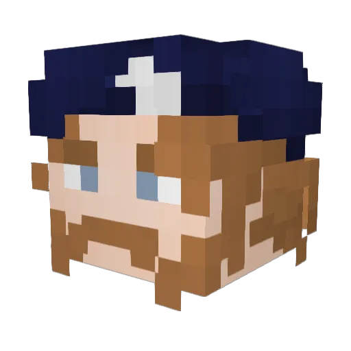 Victim__ Minecraft avatar head, 3D render