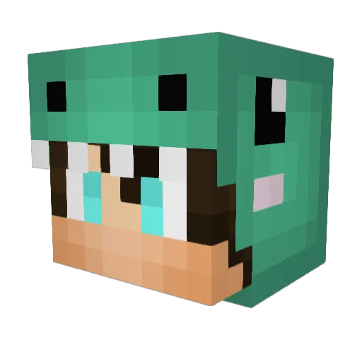 Victini525 Minecraft avatar head, 3D render