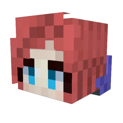 Victini54 Minecraft avatar head, 3D render