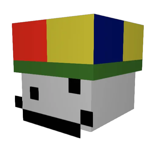 VictiniPro0310 Minecraft avatar head, 3D render