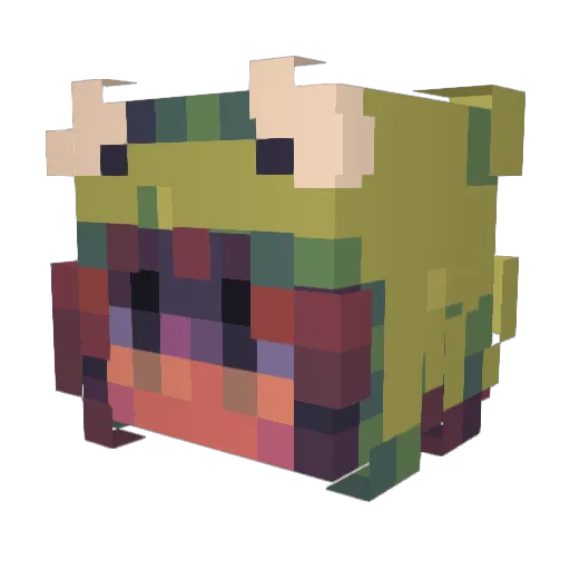 Victinidm Minecraft avatar head, 3D render