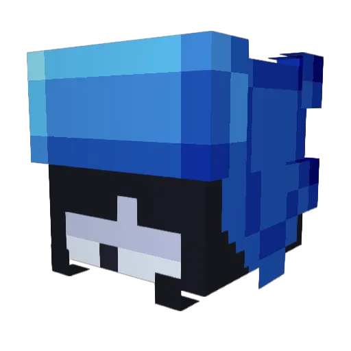 VictoBe Minecraft avatar head, 3D render