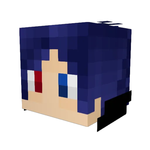 VictoWei Minecraft avatar head, 3D render