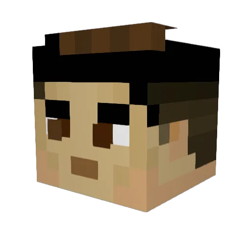 Victoorp Minecraft avatar head, 3D render