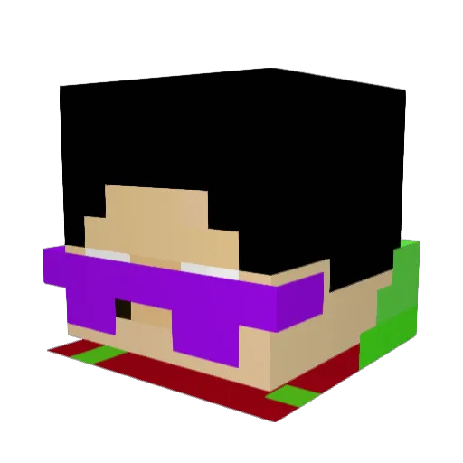 Victor167YT Minecraft avatar head, 3D render