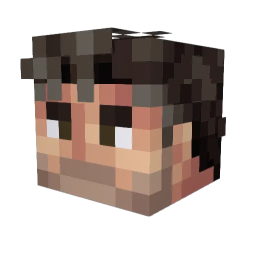 Victor2_2 Minecraft avatar head, 3D render