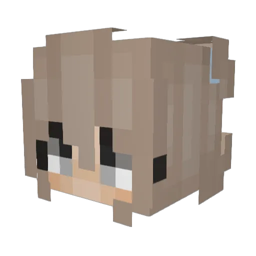 VictorBM Minecraft avatar head, 3D render