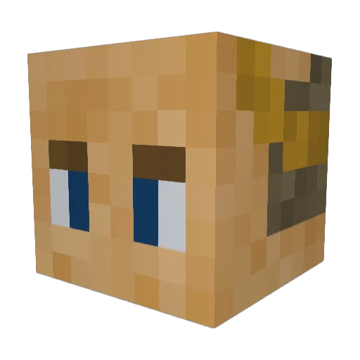 VictorCaesar Minecraft avatar head, 3D render