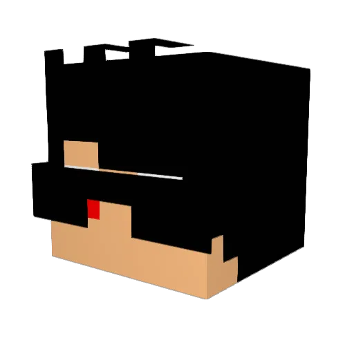VictorGCD Minecraft avatar head, 3D render