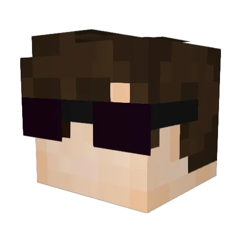 VictorLun Minecraft avatar head, 3D render