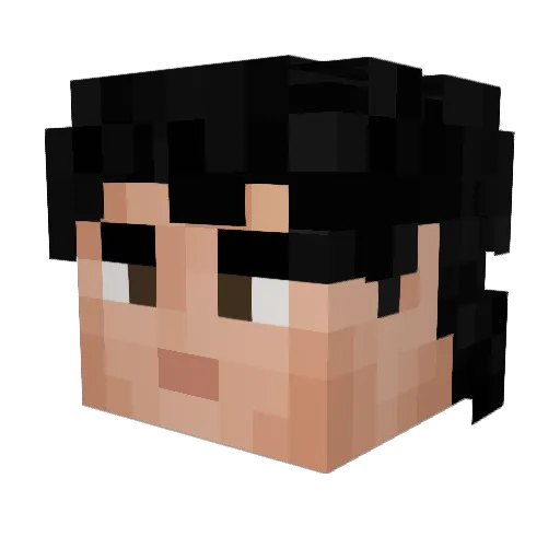 Victor_peak Minecraft avatar head, 3D render
