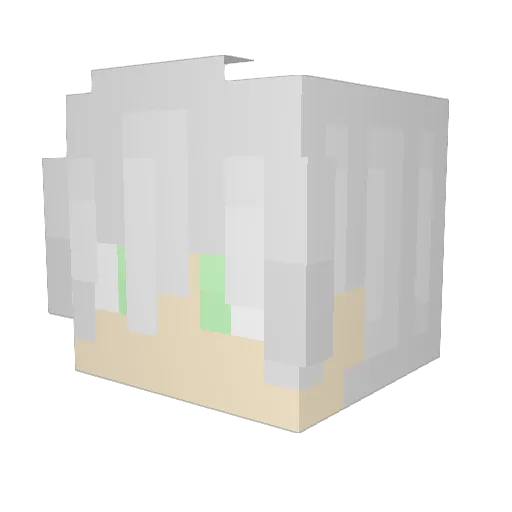 Victoraga Minecraft avatar head, 3D render