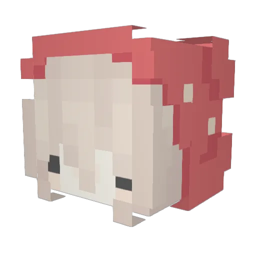 Victoria006 Minecraft avatar head, 3D render