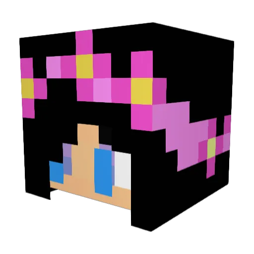 VictoriaAmore Minecraft avatar head, 3D render