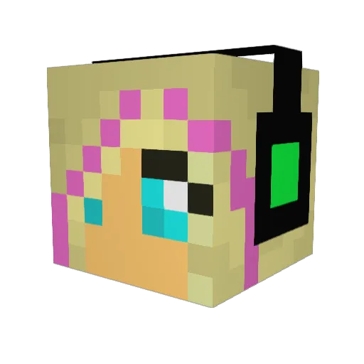 VictoriaBP Minecraft avatar head, 3D render