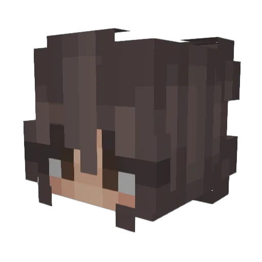 VictoriaTM Minecraft avatar head, 3D render