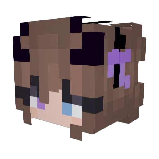 VictoriasNebula Minecraft avatar head, 3D render