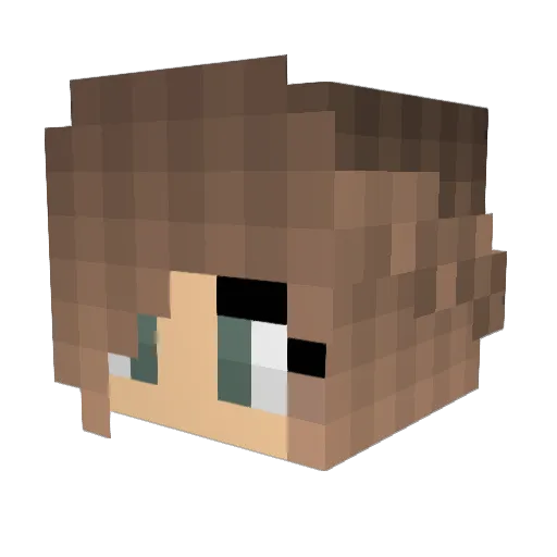 Victoriaxsta Minecraft avatar head, 3D render