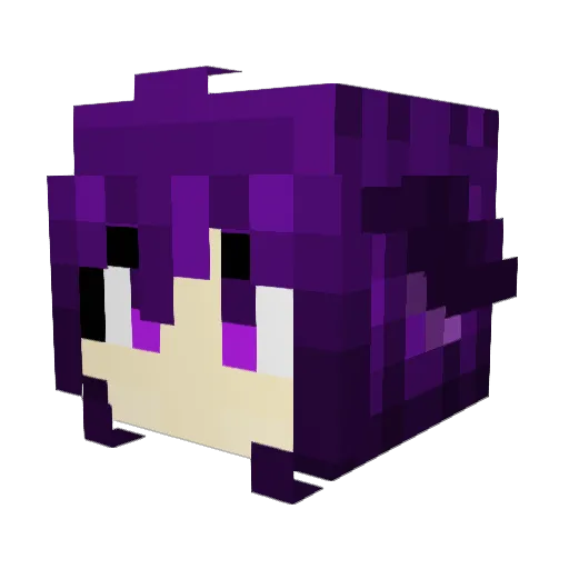 VictorieFox Minecraft avatar head, 3D render