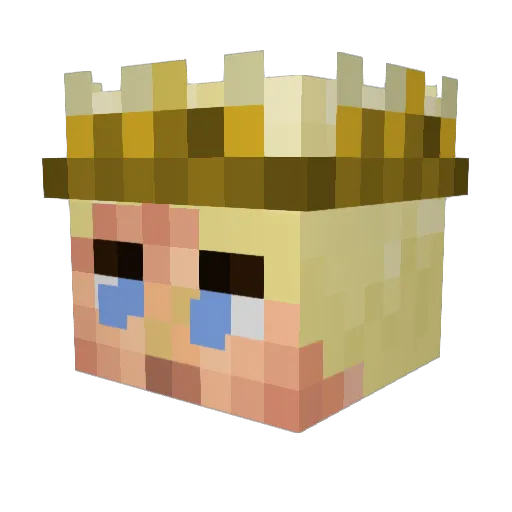 Victoriousss Minecraft avatar head, 3D render
