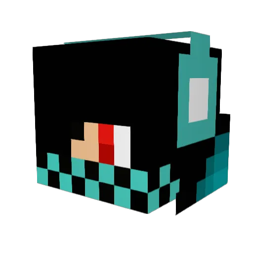 Victorlynet Minecraft avatar head, 3D render