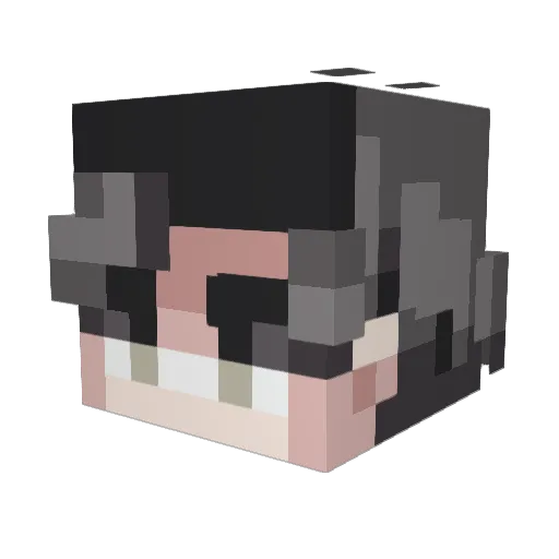 Victorson Minecraft avatar head, 3D render