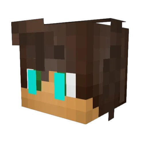 Victorwt Minecraft avatar head, 3D render
