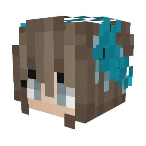 Victory_Live_ Minecraft avatar head, 3D render