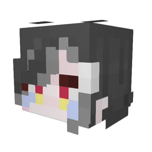 Victoryeee Minecraft avatar head, 3D render