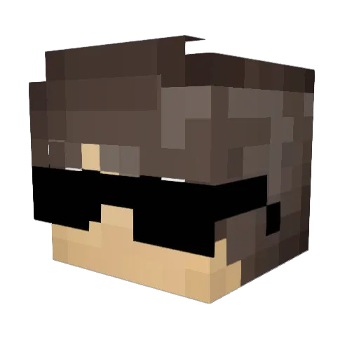 Victox70 Minecraft avatar head, 3D render