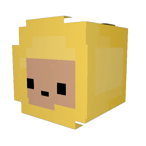 Victroooo Minecraft avatar head, 3D render
