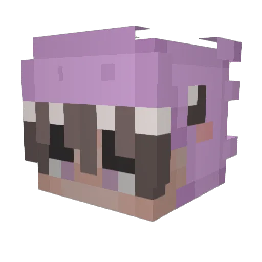 Victru Minecraft avatar head, 3D render