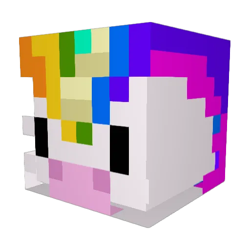 Victulle Minecraft avatar head, 3D render