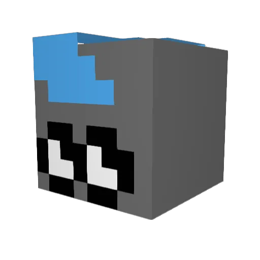 Victurino Minecraft avatar head, 3D render