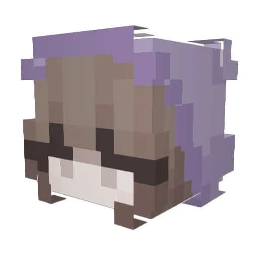 Viculachka Minecraft avatar head, 3D render