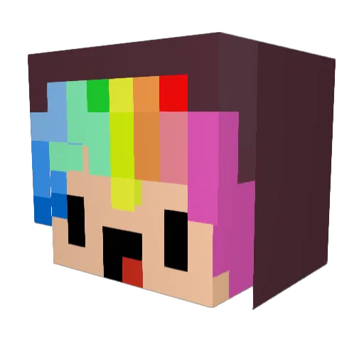 VicusAttack Minecraft avatar head, 3D render