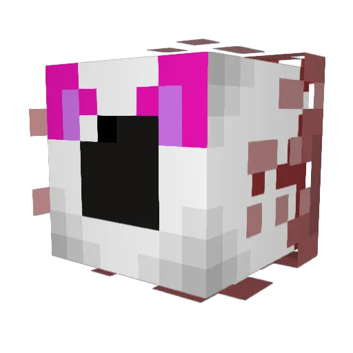 Vicwinner Minecraft avatar head, 3D render