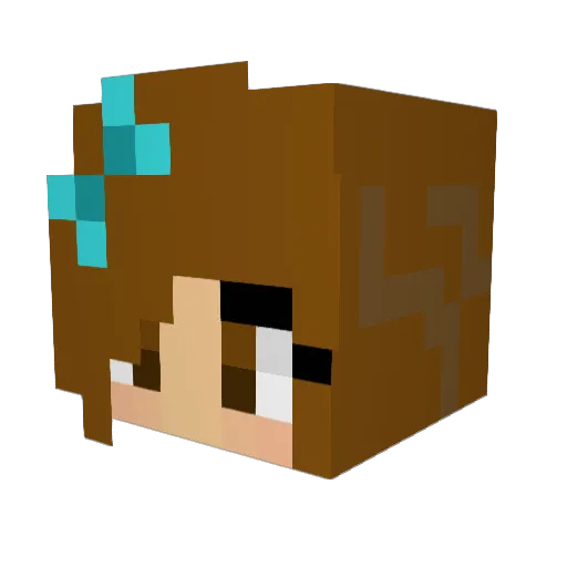 Vida222 Minecraft avatar head, 3D render