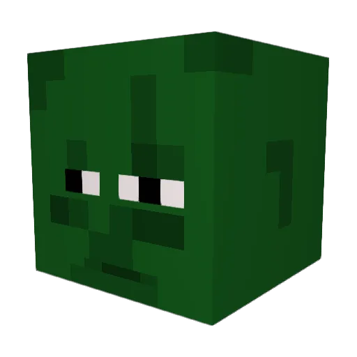 Vidalian Minecraft avatar head, 3D render