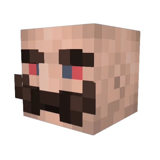 Vidardo12 Minecraft avatar head, 3D render