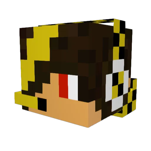 Viddal2005 Minecraft avatar head, 3D render