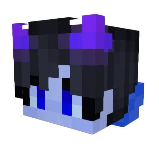 Vidde27 Minecraft avatar head, 3D render