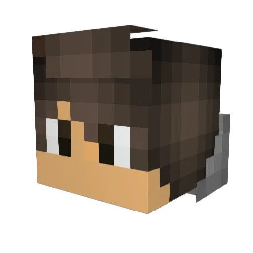VideCarXD Minecraft avatar head, 3D render