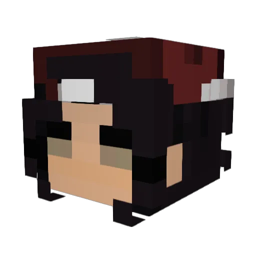 VideG Minecraft avatar head, 3D render