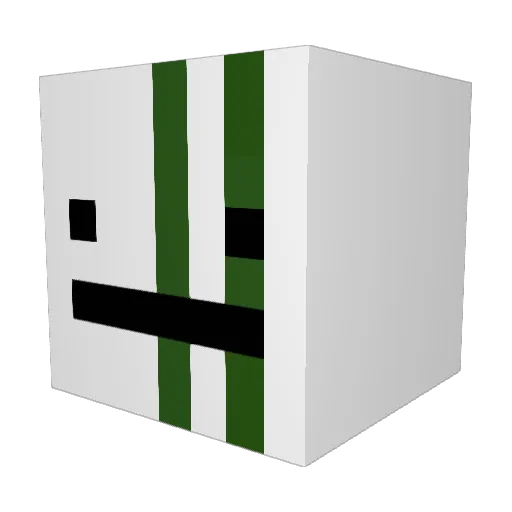 Video2003 Minecraft avatar head, 3D render